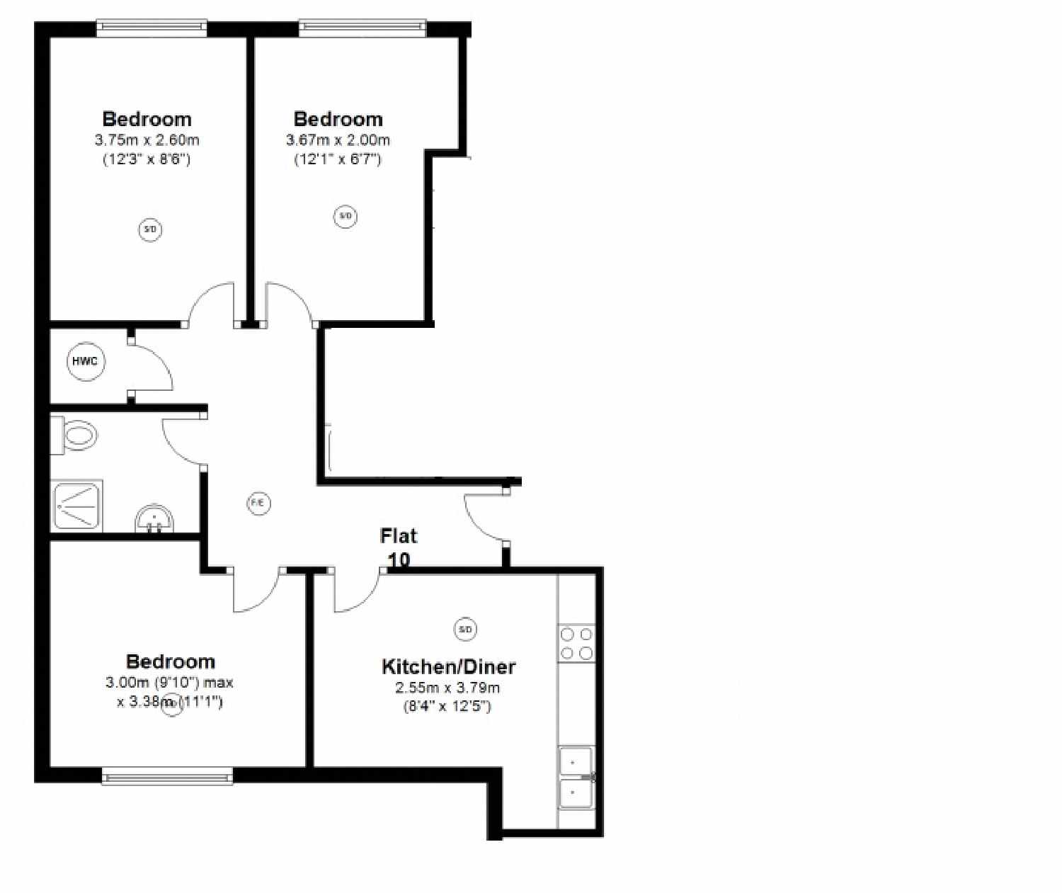 Flat 10 Westminster House, 9597 St Mary Street, Cardiff Ref 17913